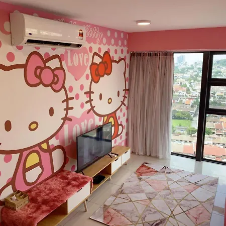 Ekocheras Hello Kitty Doraemon 2Rooms Homestay Kt猫 多啦a梦主题民宿
